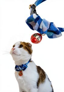 Cat Collar Charms by MOON-X USA Inc. Kimono Print Adjustable-0