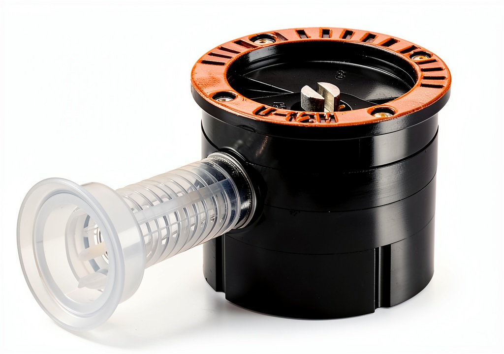 Rain Bird nozzle installed on a residential lawn