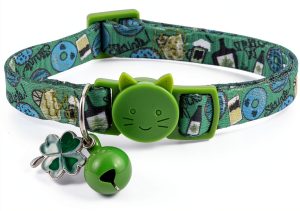 Upaw Irish Cat Collar Charms Adjustable Breakaway-0