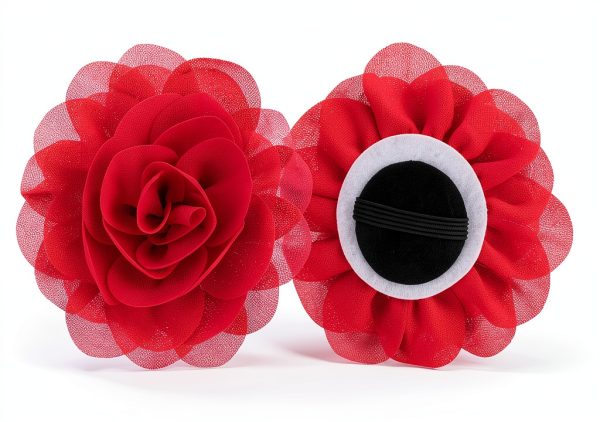 QfwdfcTrenz Pet Flower Collar Chiffon Soft Unisex Adult-1