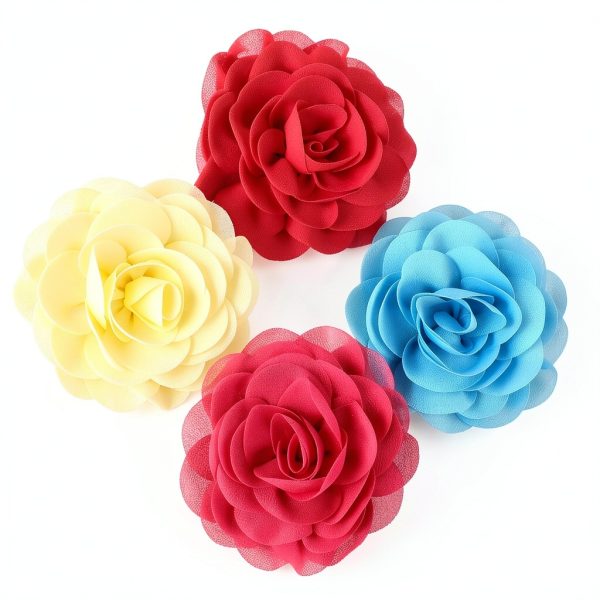 QfwdfcTrenz Pet Flower Collar Chiffon Soft Unisex Adult-3