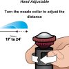 Rain Bird Adjustable Nozzle Stainless Steel Lawn Sprinkler-2