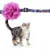 Cat Collar Charm Upaw Purple Flower Adjustable-2