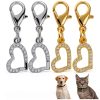 Pet Collar Charms by DELORIGIN Heart Rhinestones Unisex-0