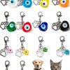 Pet Collar Charms DELORIGIN Heart Evil Eye Set 14 Pieces Alloy-0