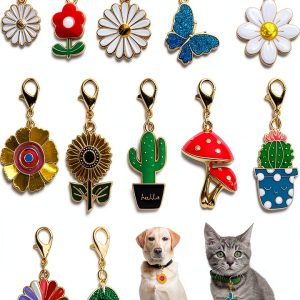 Pet Collar Charms DELORIGIN Alloy Enamel Set 12 Styles-0