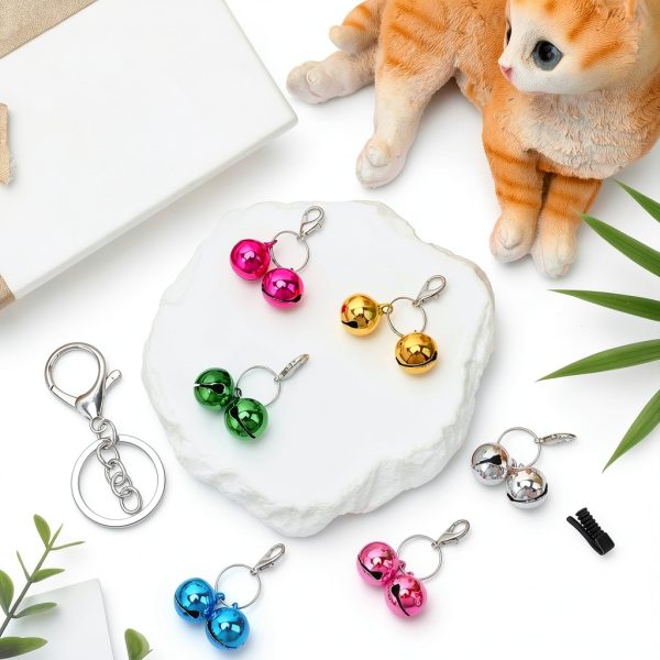 PetBellz Steel Collar Bells 12 Pack 6 Colors Charms for Cats & Dogs-3