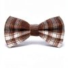 Plaid Dog Bow Tie Set 10‑Piece – Soft Polyester‑Cotton, Adjustable-1