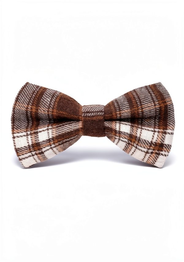 Plaid Dog Bow Tie Set 10‑Piece – Soft Polyester‑Cotton, Adjustable-1