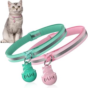 ALUMANI Cat Door Collar Pink & Mint Green 2‑Piece Sensor Switch-0
