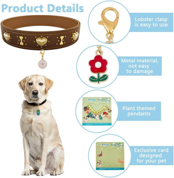 Pet Collar Charms DELORIGIN Alloy Enamel Set 12 Styles-2