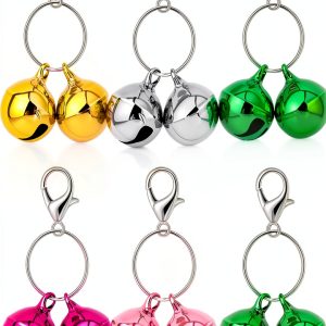 PetBellz Steel Collar Bells 12 Pack 6 Colors Charms for Cats & Dogs-0
