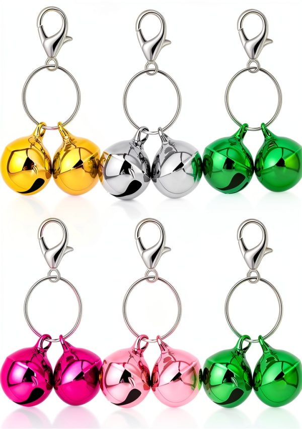 PetBellz Steel Collar Bells 12 Pack 6 Colors Charms for Cats & Dogs-0