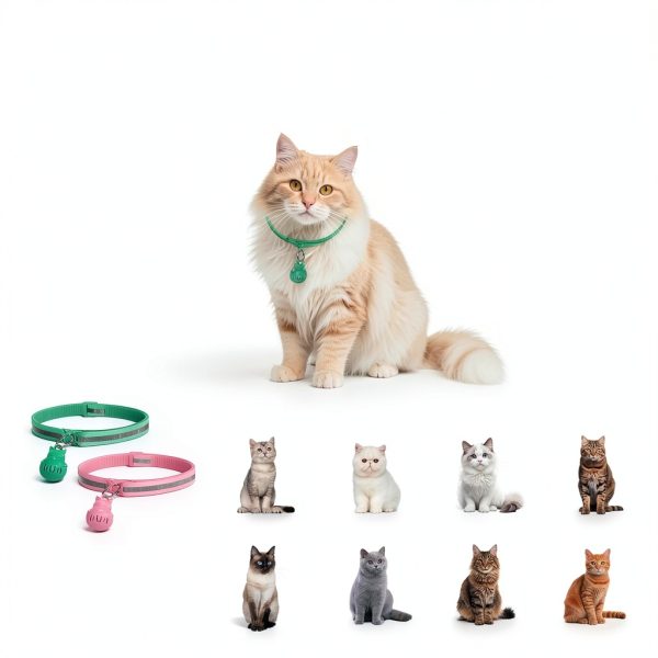 ALUMANI Cat Door Collar Pink & Mint Green 2‑Piece Sensor Switch-3