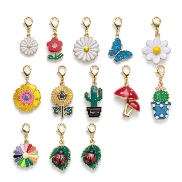 Pet Collar Charms DELORIGIN Alloy Enamel Set 12 Styles-1