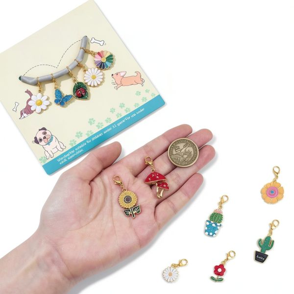 Pet Collar Charms DELORIGIN Alloy Enamel Set 12 Styles-3