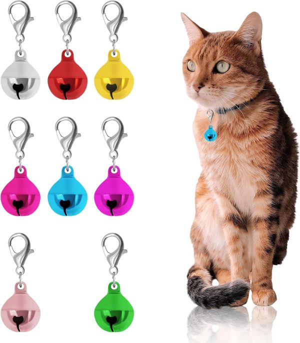 BLMHTWO Cat Collar Charms 8PCS Colored Bells with Lobster Clasps-0