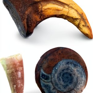 Dinosaur & Fossil Discovery Bundle – Velociraptor Claw Replica, Genuine Mosasaur Tooth & Ammonite Fossil (Set of 3)-0