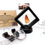 Genuine Ancient Mosasaur Huge Dinosaur Tooth Fossil from Near Khourigba,Morocco, N.Africa with Free Floating Frame Display Case, Acrylic Stand & COA Bundle-0