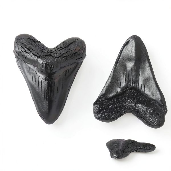 Megalodon Tooth, Black Shark Tooth,Megalodon Fossil with Serrations Sawtooth, Megalodon Tooth Fossil Replica for, Collectors, Teachers, Children and Fossil Lovers, 5.5 Inch Giant Shark Teeth(Replica)-6