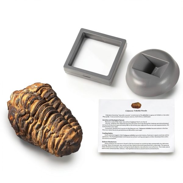 Calymene Trilobite Fossil by LuxeVib 570Myr Real Fossil with Frame-4