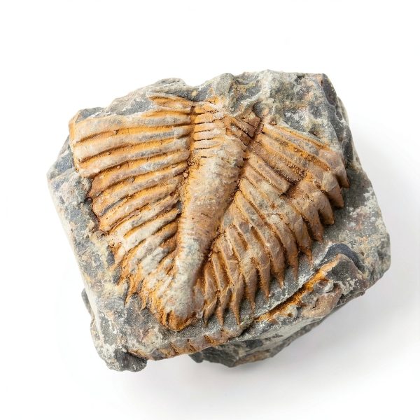 Set of 5 Authentic Arthropod Real Trilobite Tail Fossil Rocks Kit Come 450 Million Years ago for Collections and Education-1
