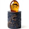 Jurassic Dinosaur Fossil Jar VEOJEIN Resin Tyrannosaurus Skeleton with-1