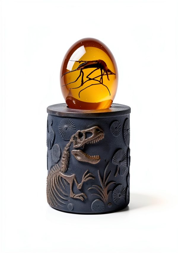 Jurassic Dinosaur Fossil Jar VEOJEIN Resin Tyrannosaurus Skeleton with-1