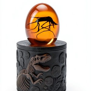Jurassic Dinosaur Fossil Jar VEOJEIN Resin Tyrannosaurus Skeleton with-0