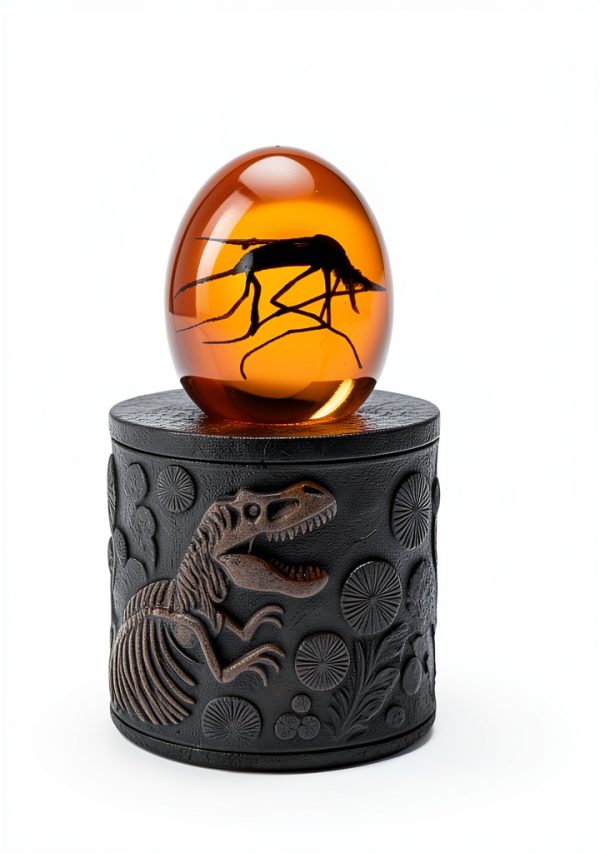 Jurassic Dinosaur Fossil Jar VEOJEIN Resin Tyrannosaurus Skeleton with-0